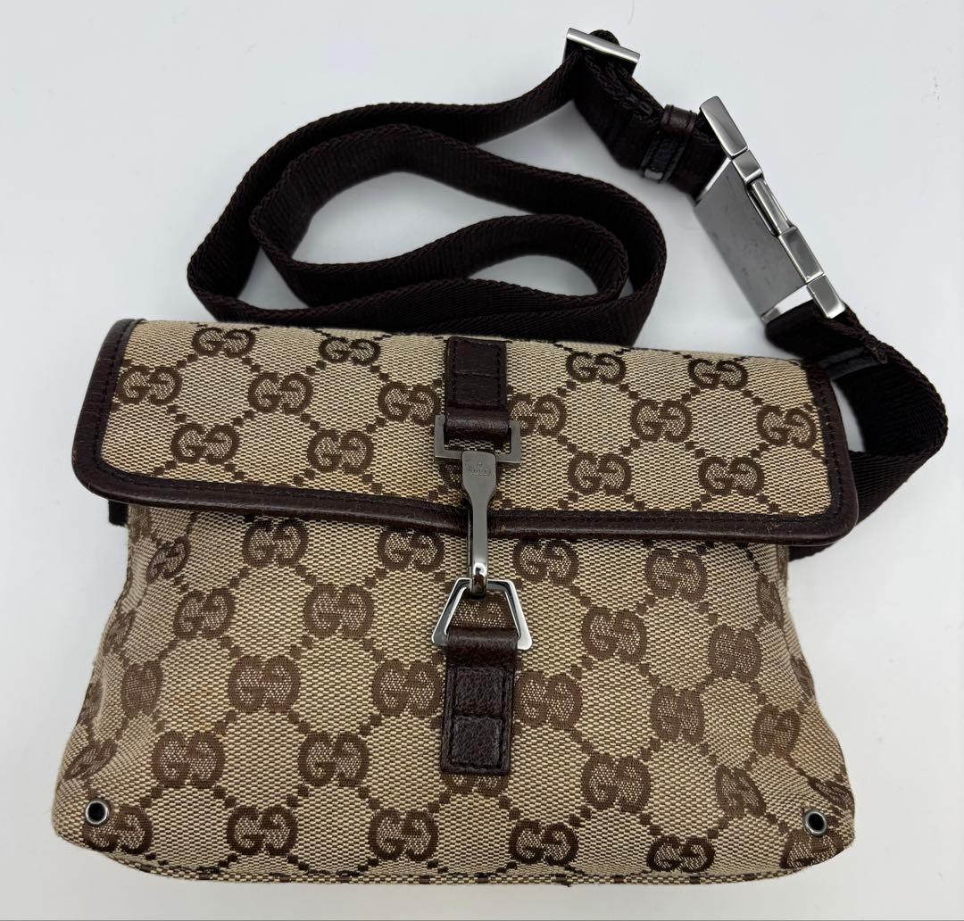 GUCCI グッチ GGキャンバス ボディバッグ ウエストポーチ 92543