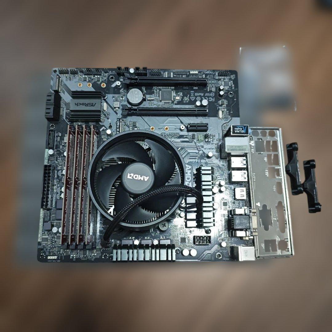 ​ASRock B450M Pro4 /Ryzen 5 1600 16GBメモリ