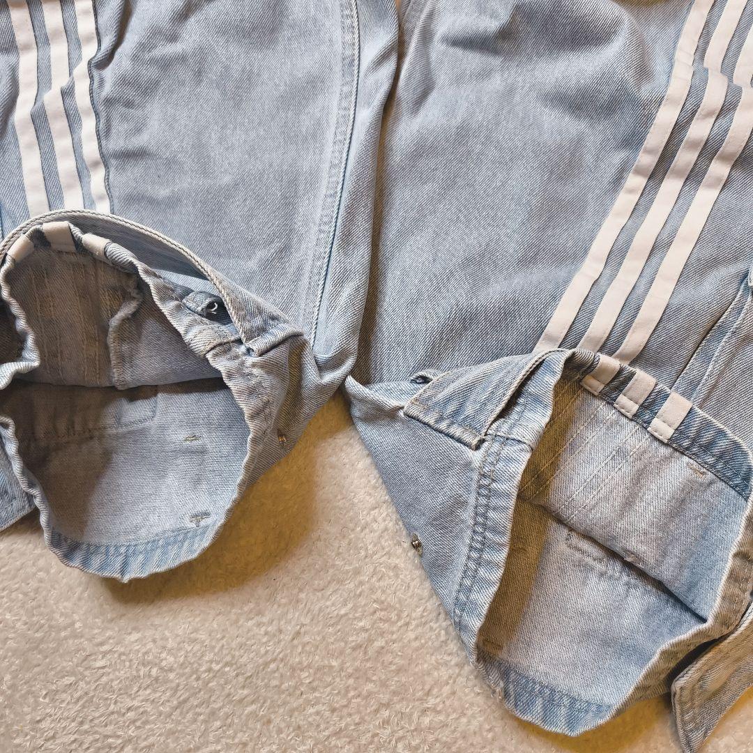 レディース Adilenium デニムカーゴパンツ　クリアブルー 26インチ