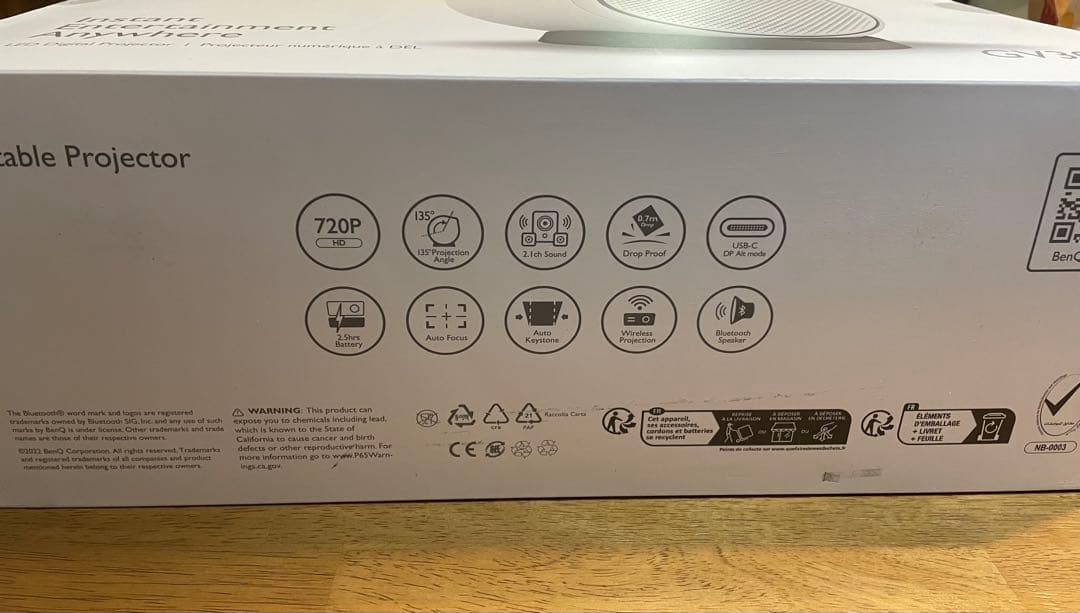 【新品未開封】BenQ GV30 HD モバイルLEDプロジェクター