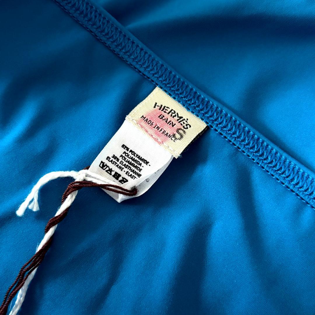 未使用品 タグ付き『エルメス』セリエデザイン 38 スイムウエア 水着 ブルー