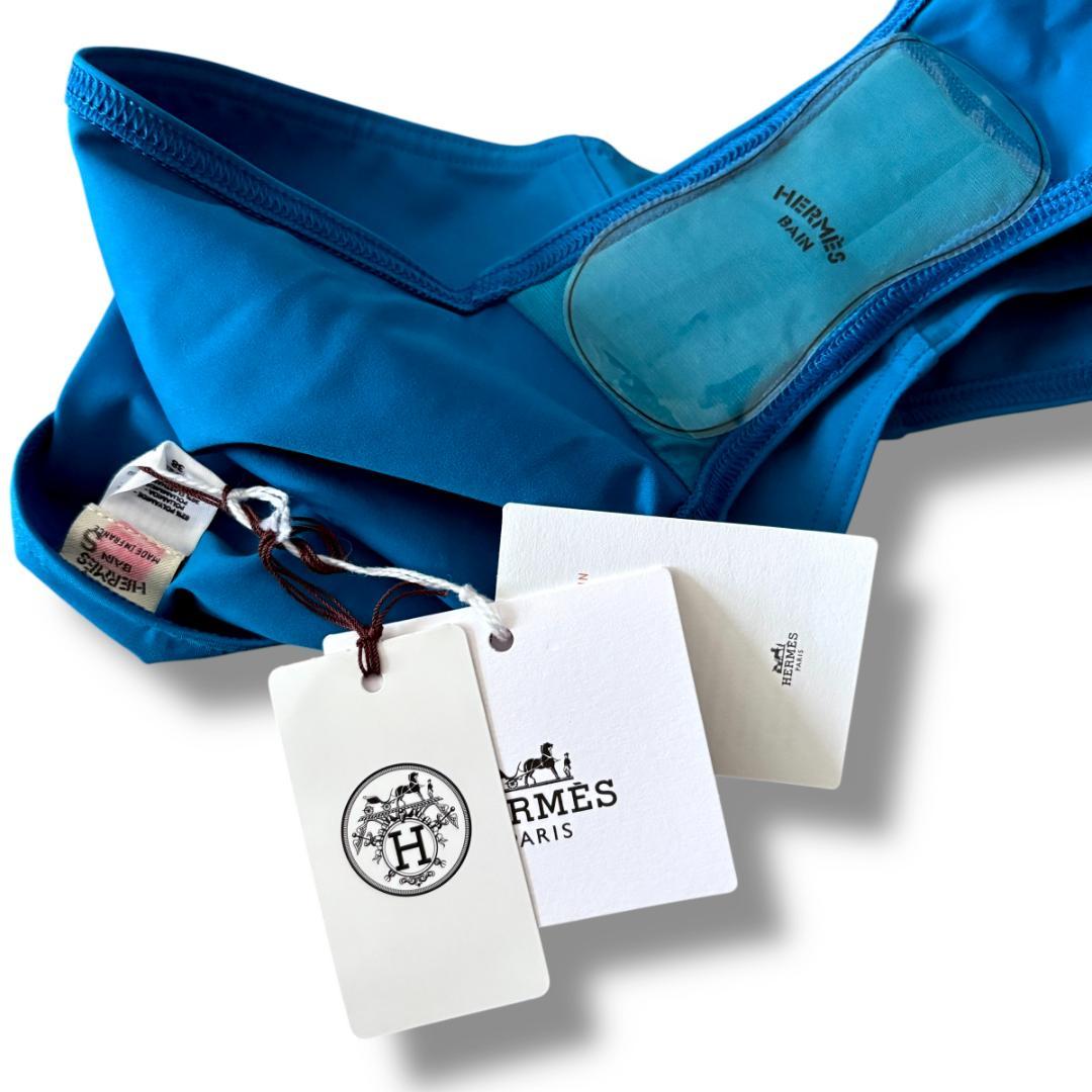 未使用品 タグ付き『エルメス』セリエデザイン 38 スイムウエア 水着 ブルー