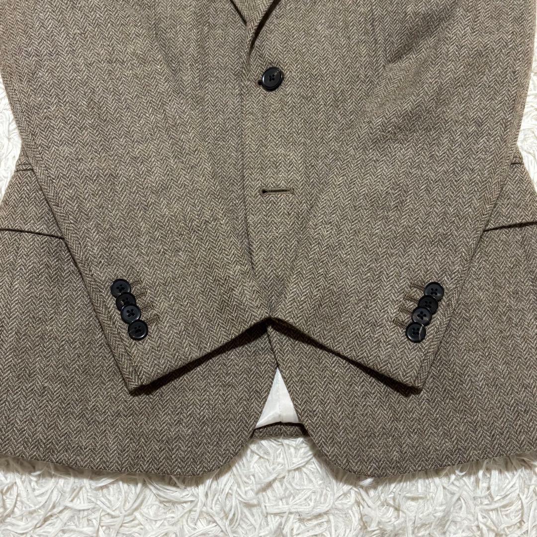 美品 エトネ セットアップスーツ MOON ツイード ヘリンボーン 2B 本切羽