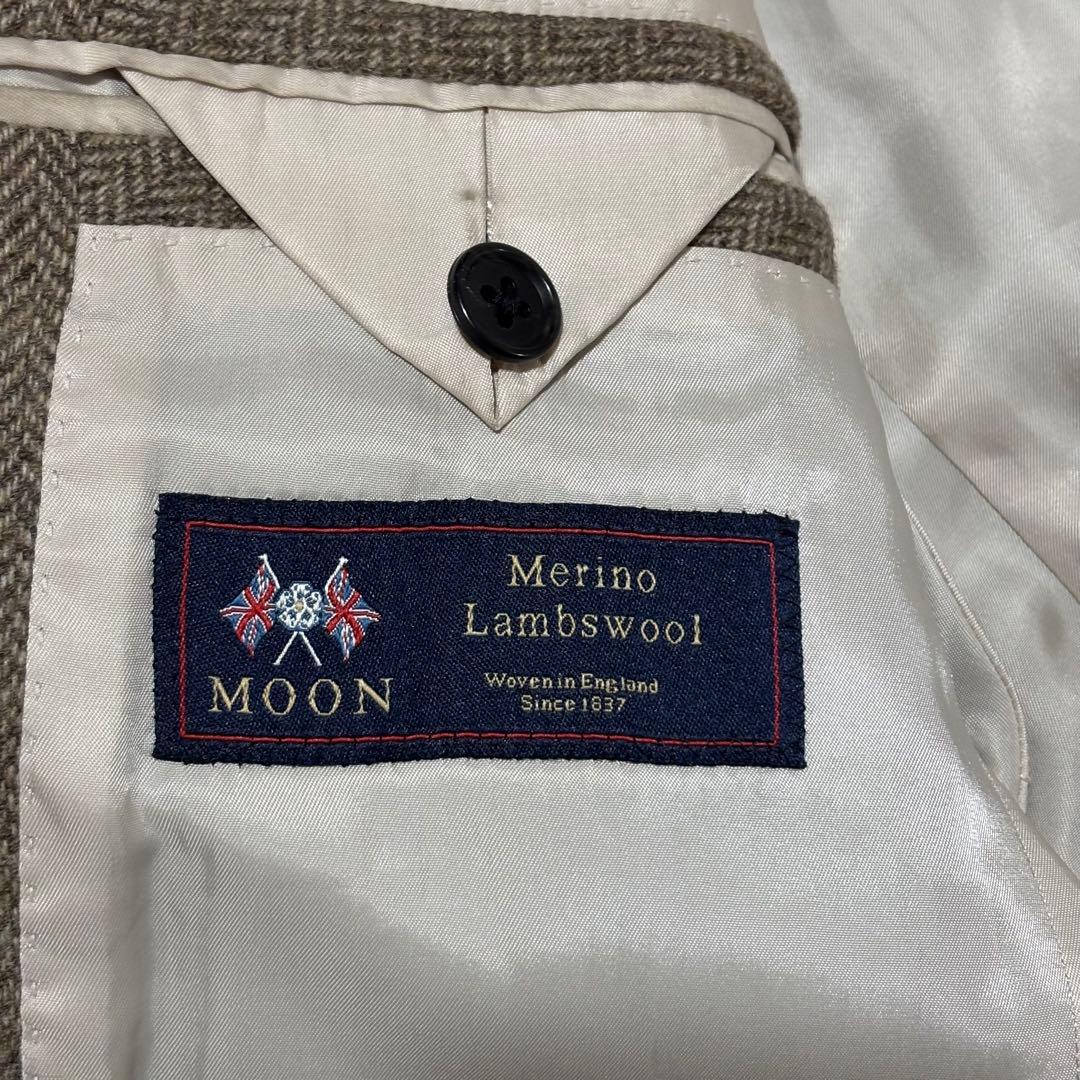 美品 エトネ セットアップスーツ MOON ツイード ヘリンボーン 2B 本切羽