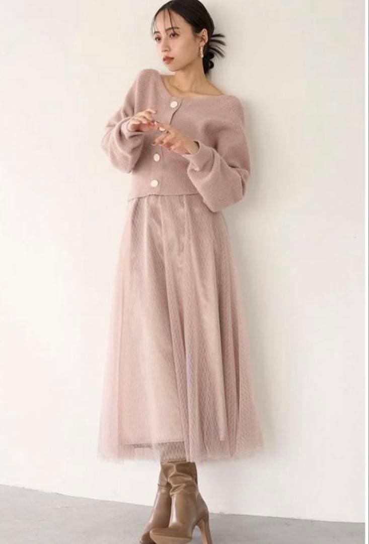 （美品）スナイデル♡カーデ×チュールスカートセット