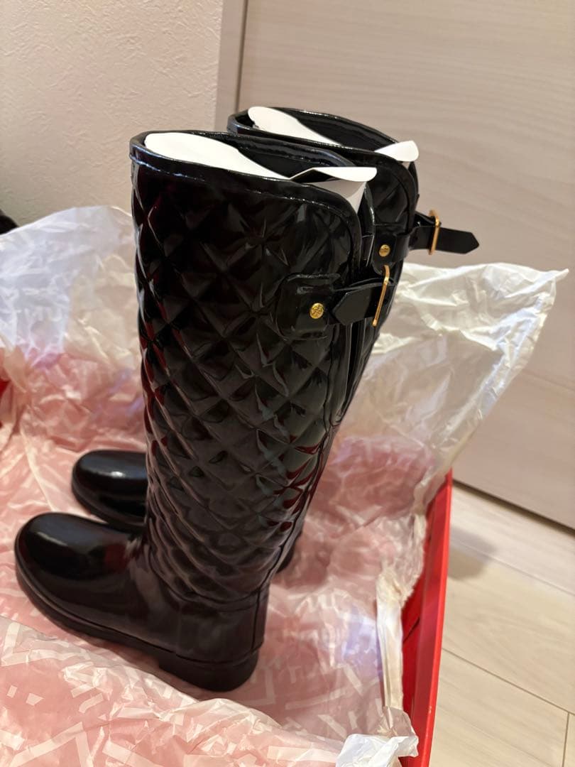靴 HUNTER REFINED GLOSS QUILT