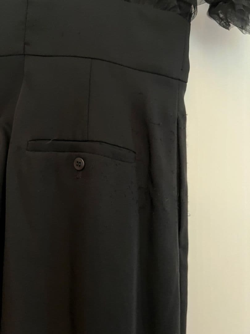 【美品】LAGUNAMOON フリル付き黒ロングパンツドレス