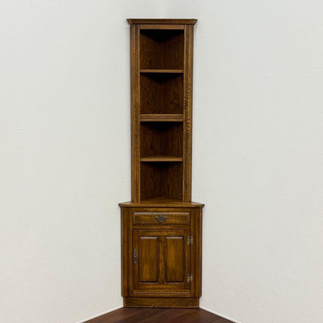 H110K27b アンティーク調 コーナーキャビネット