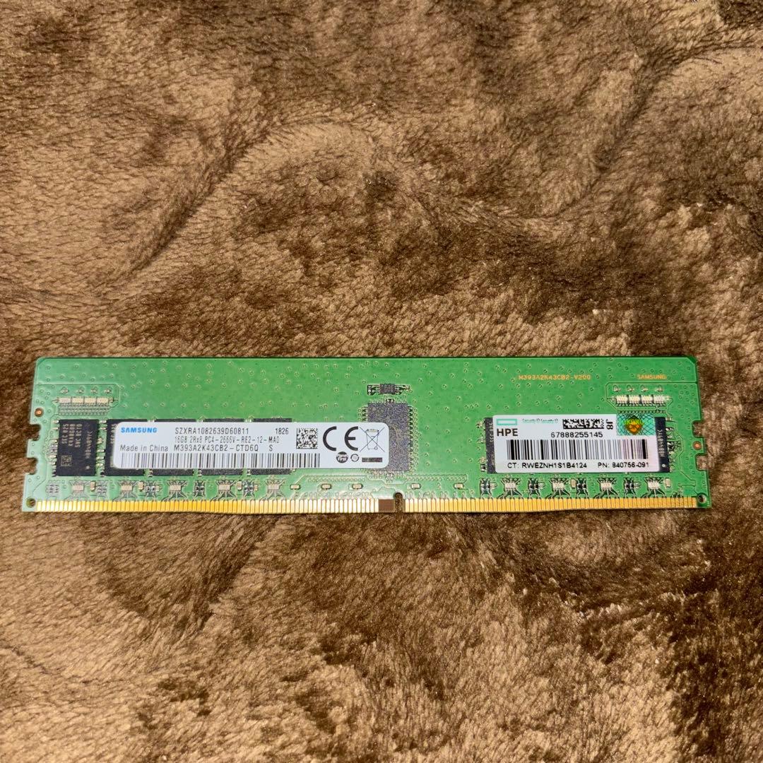 Samsung DDR4 ECC メモリー　16GB