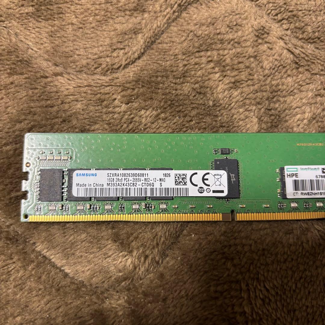 Samsung DDR4 ECC メモリー　16GB