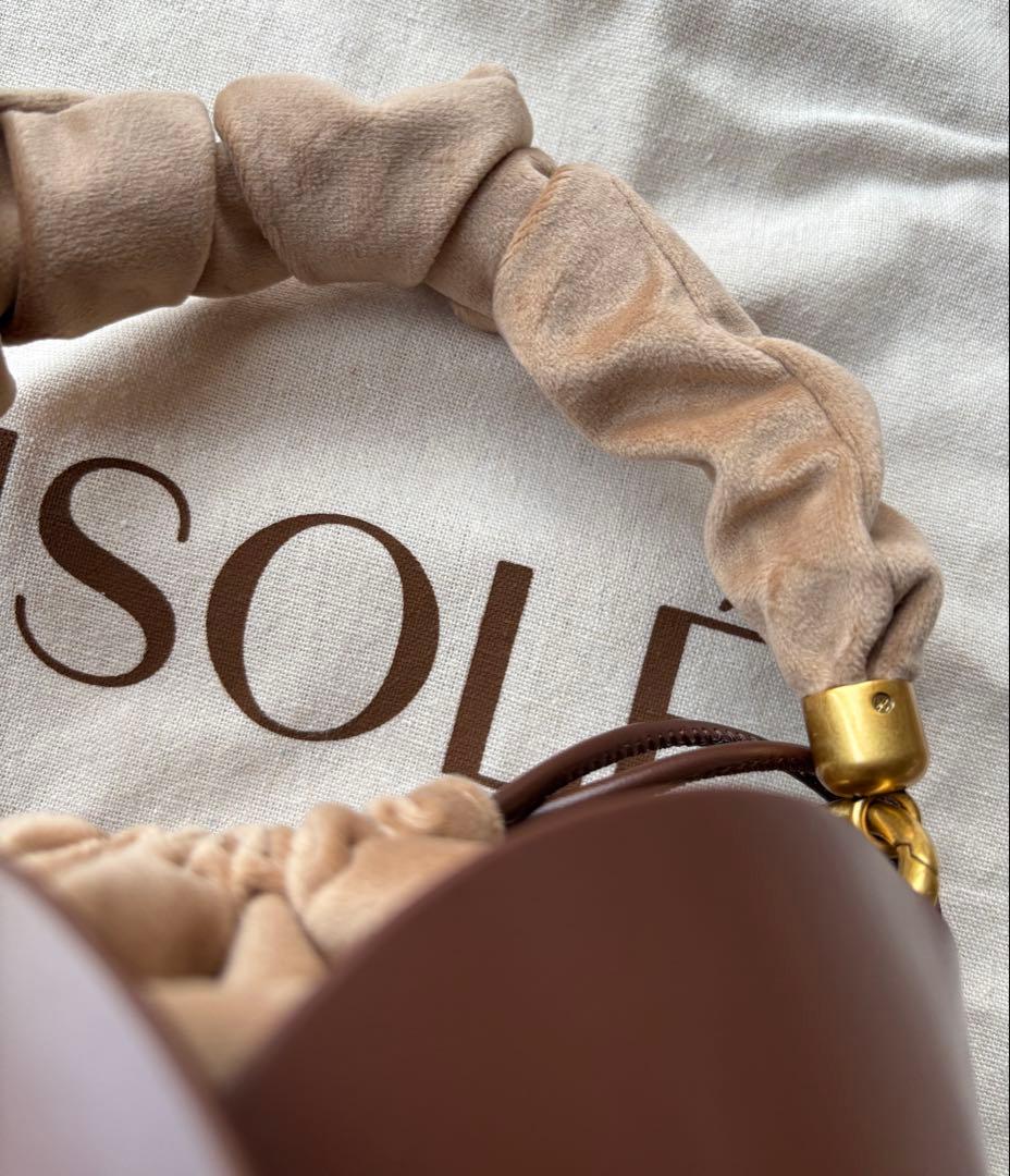 【ISOLE】LET IT GOペタル 牛革 持ち手付け替え可◎