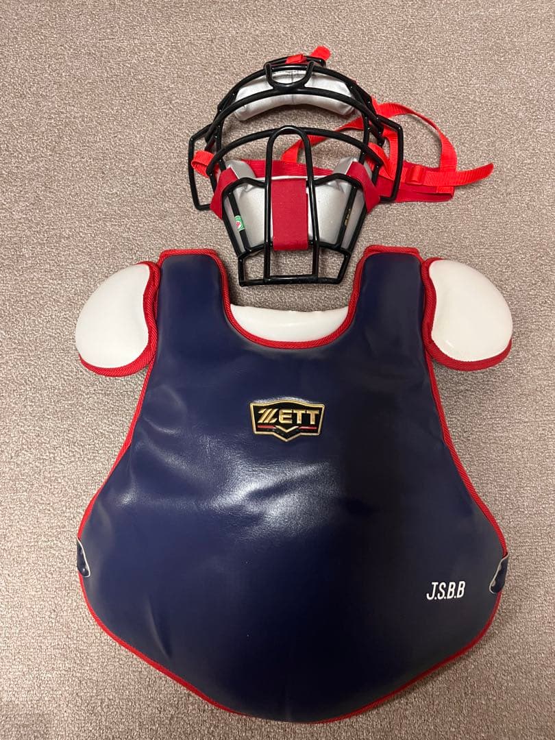 ZETT キャッチャー防具セット JS.BB フリーサイズ&マスク(SSK)