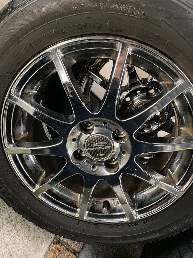 【希少】15インチメッキホイール　スタッドレスタイヤ付　4本セット