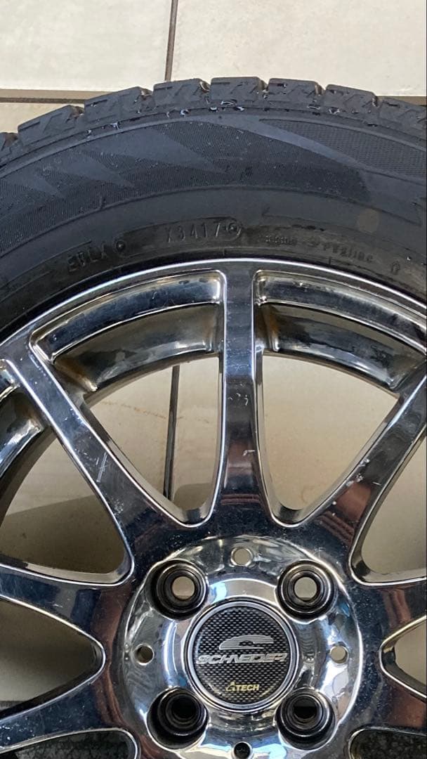 【希少】15インチメッキホイール　スタッドレスタイヤ付　4本セット