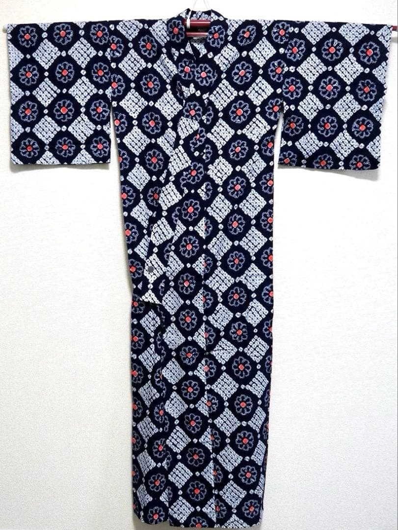 ［w17］浴衣　有松鳴海絞り　割引◎