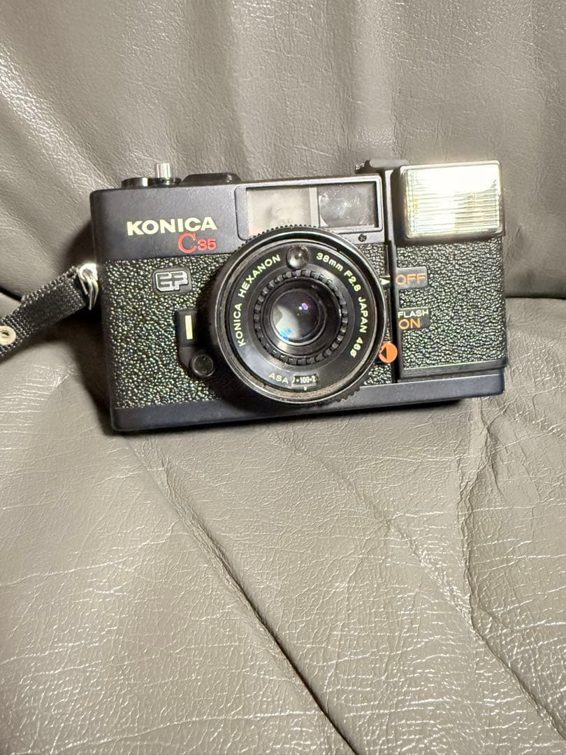 KONICA C35 EF フィルムカメラ ケース付 HEXANON