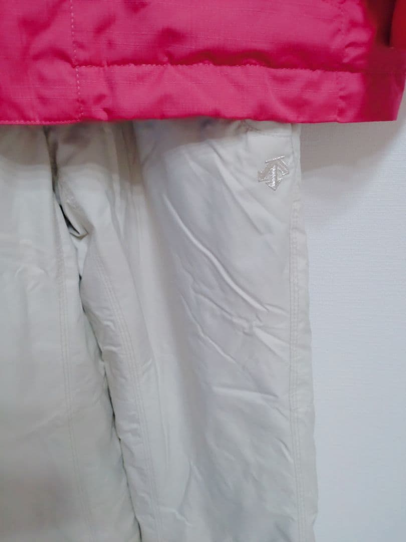 【美品】デサント レディース 9号 スキー スノボー ウェア 上下セット　ピンク