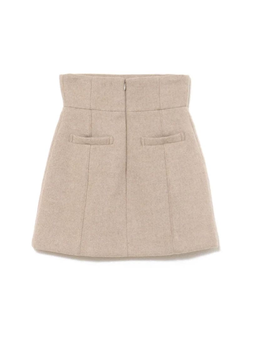 スカート andmary Blair high waist skirt/p.beige M