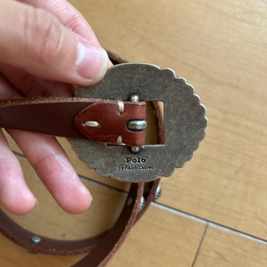 Polo by Ralph Lauren レザーベルト　スタッズ　70s