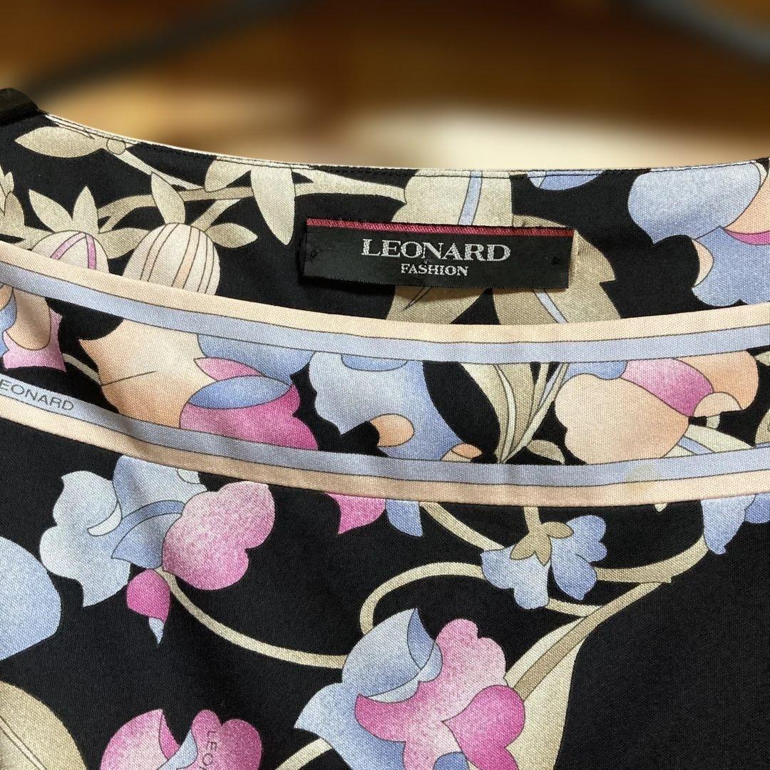 LEONARD 花柄 五分袖チュニックワンピース　サイズ1