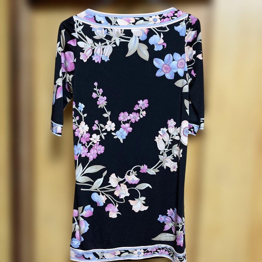 LEONARD 花柄 五分袖チュニックワンピース　サイズ1