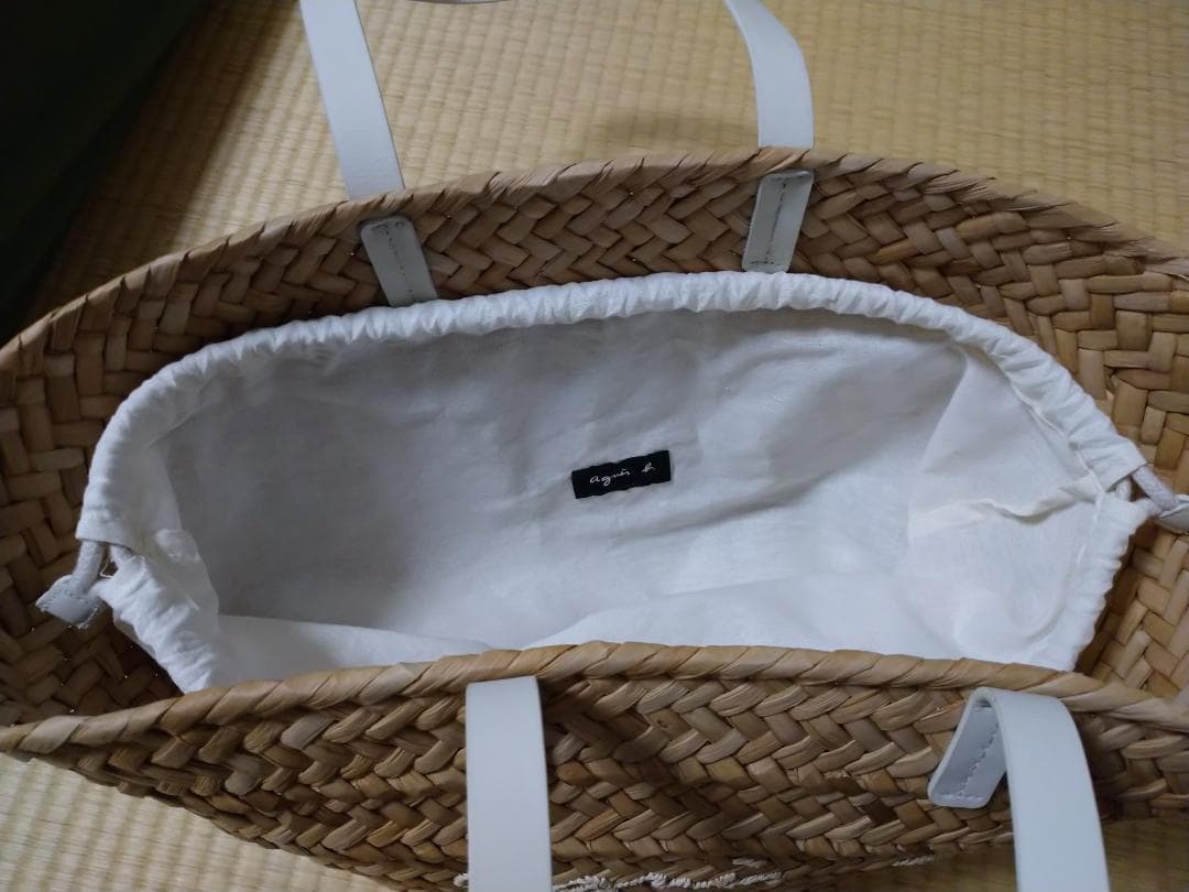 送料込【アニエスベー ボヤージュ】かごバッグQAX01-02