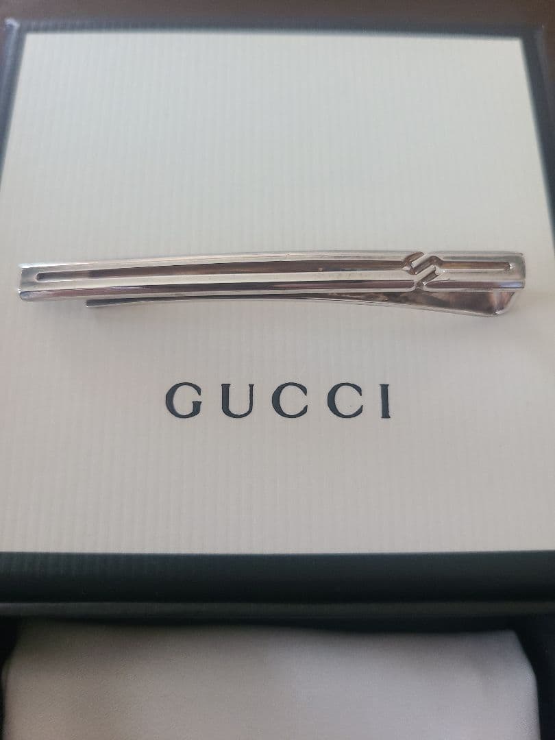 GUCCI シルバー925 ネクタイピン 専用ボックス付き