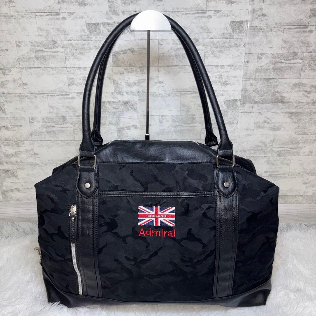 Admiral アドミラル　2way 迷彩　黒　ゴルフ　ボストン　トート
