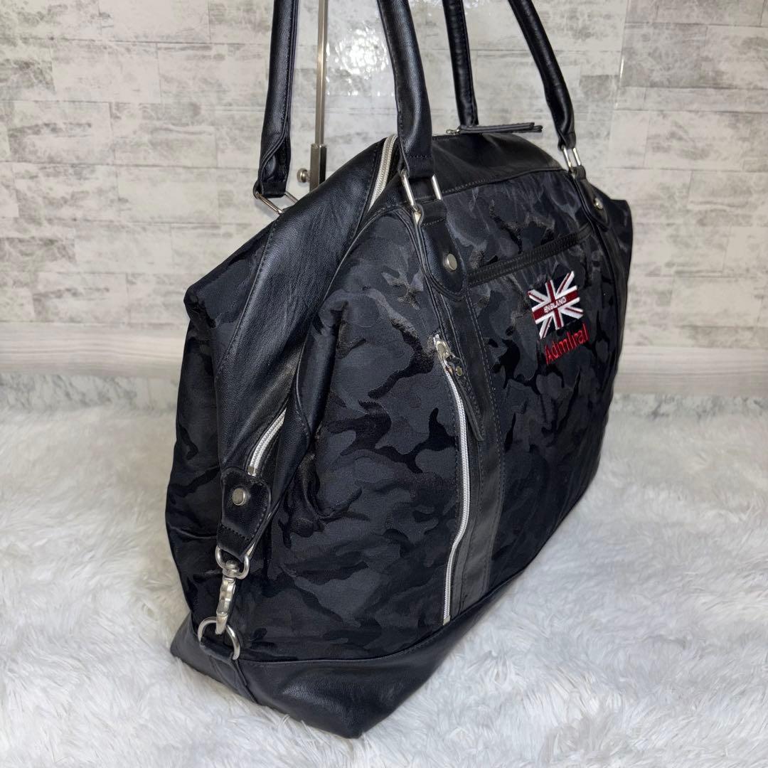Admiral アドミラル　2way 迷彩　黒　ゴルフ　ボストン　トート