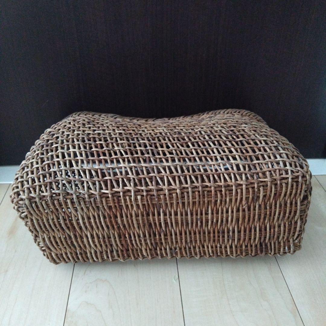 古民具 古道具 山のつる 手編み 飴色 あけびかご 籠