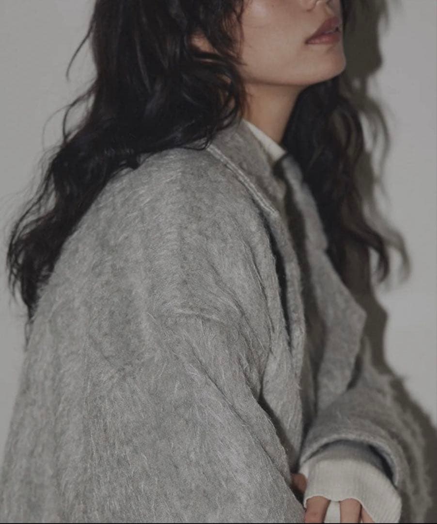 新品✨hellam同型✨シャギーミドルコート【杢グレー】