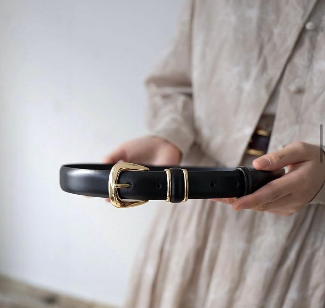 foufou grandmother belt 黒×ゴールド