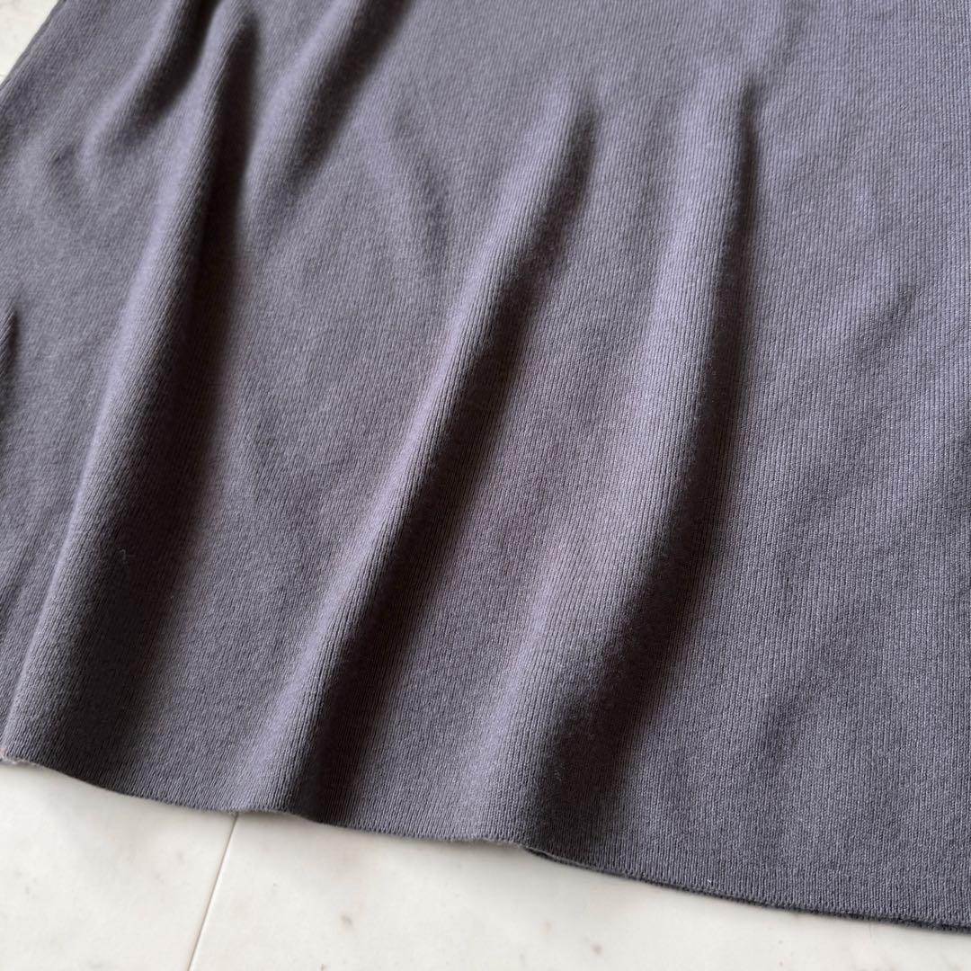 美品 23区 【洗える】レイヤードニットツイン ワンピース グレー 38