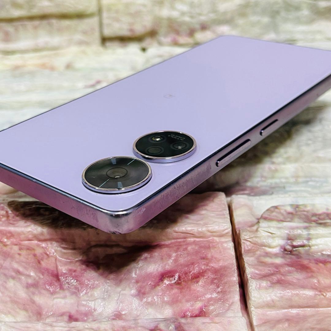 SIMフリー ZTE あんしんファミリースマホ 128GB ラベンダー 電池良好