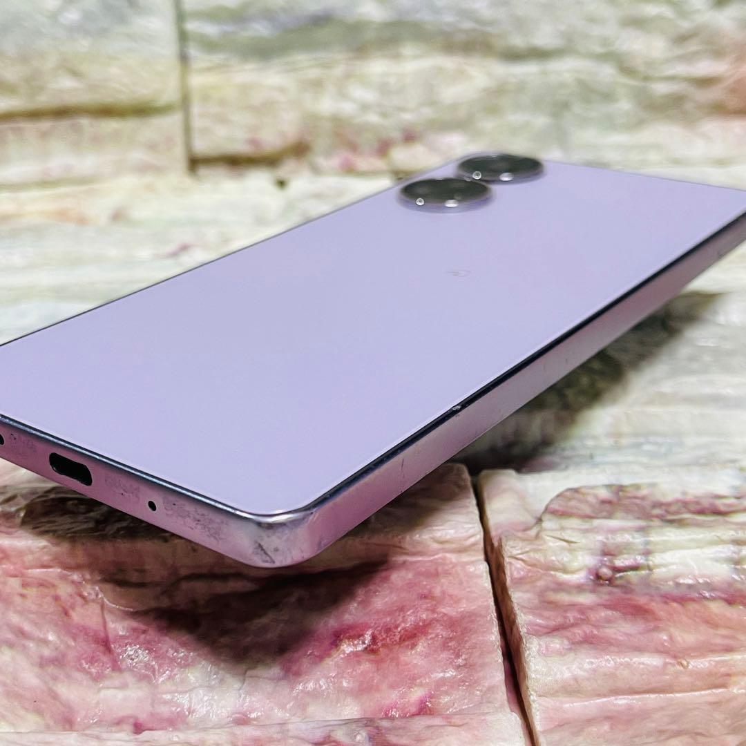 SIMフリー ZTE あんしんファミリースマホ 128GB ラベンダー 電池良好