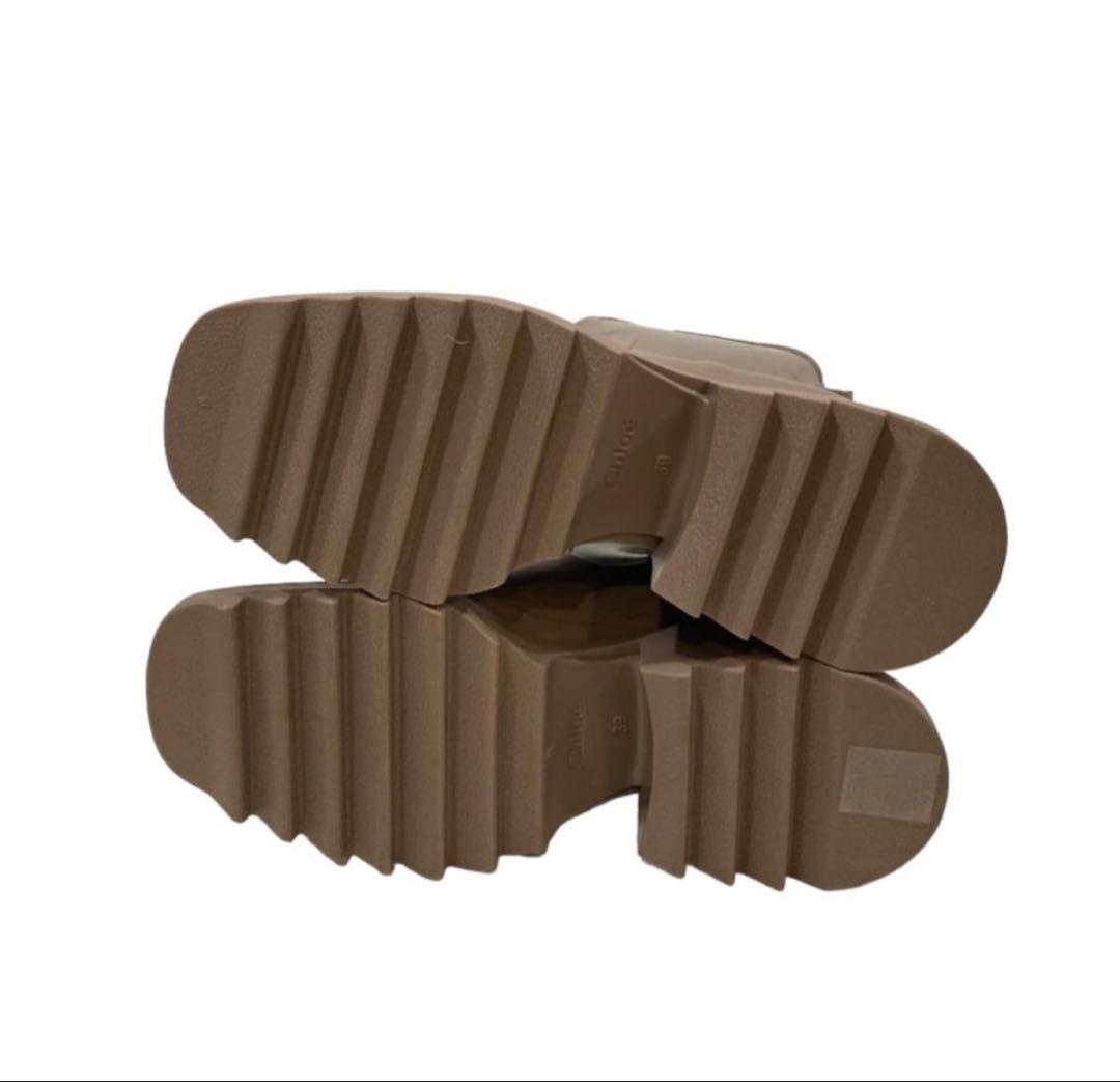 【1度使用】Chloé ベージュ レインブーツ 39