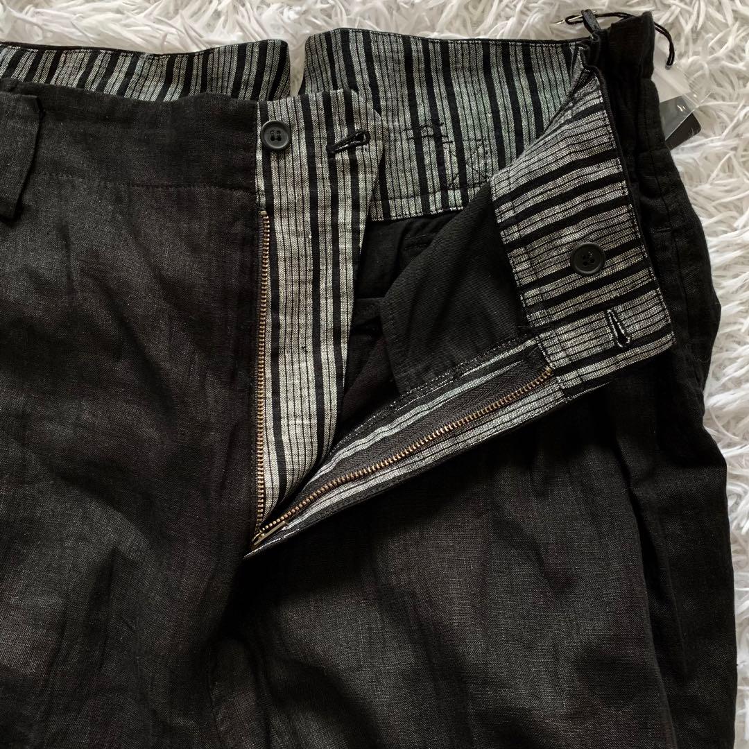 新品 MOYURU 萠 モユル リネン100% ガウチョ サルエルパンツ 黒