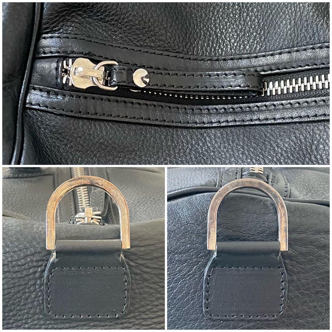 ゲラルディーニ ボストンバッグ 2way 黒 大容量 旅行 出張 オールレザー