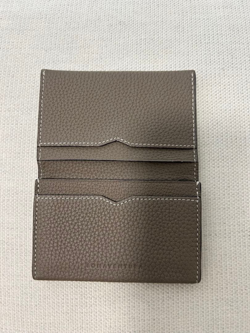 美品 ボナベンチュラ ビジネスカードケース シュリンクレザー 名刺入れ ケース