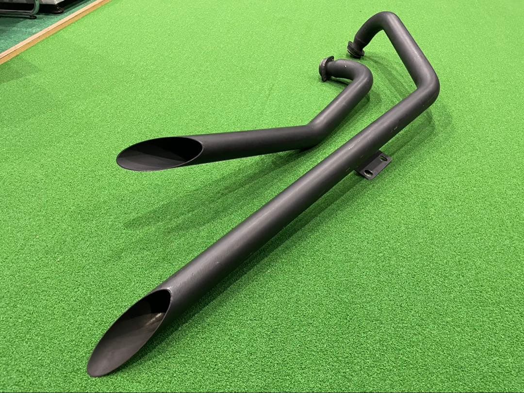 バルカン400クラシック　スラッシュカットマフラー マットブラック