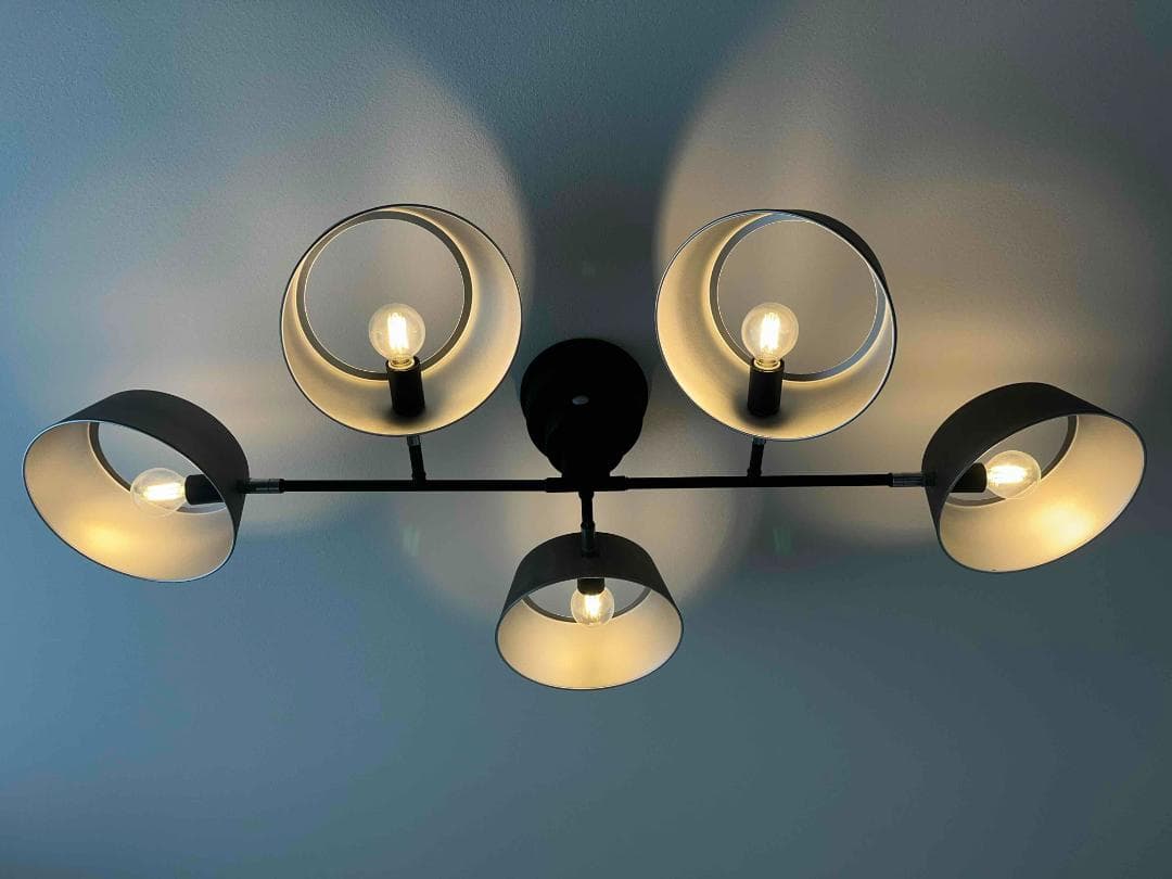 【値下げ】【送料込み】カピエンテ１　シーリングライト（５灯）　ビンテージシルバー