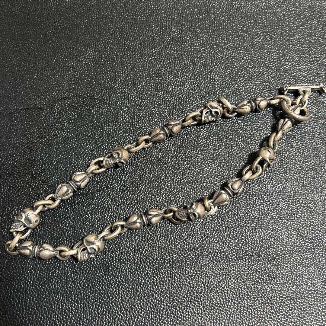 n*a様 ガボール シルバー925 スカル ウォレットチェーン Y2K アメカジ