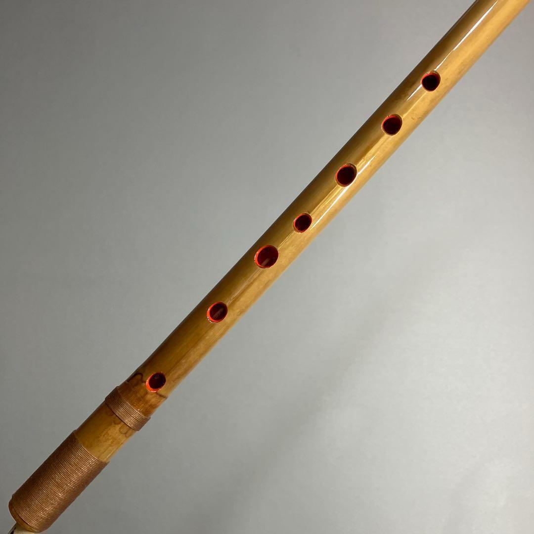 【 篠笛 四本調子G#管】　CMR4-43 唄物　ドレミ調　天地糸巻 竹笛　黒塗