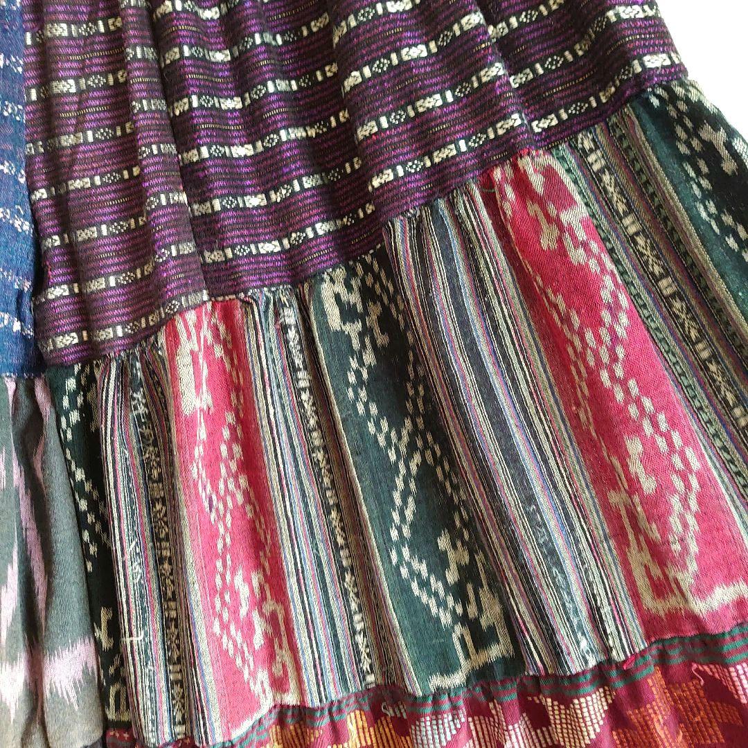 一点もの。古布 エスニック フレアパンツ パッチワーク