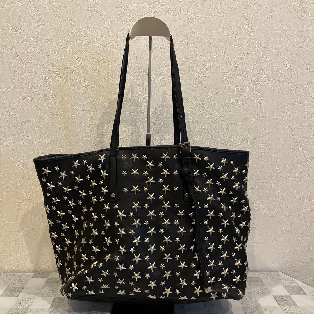 ジミーチュウスタースタッズレザートート