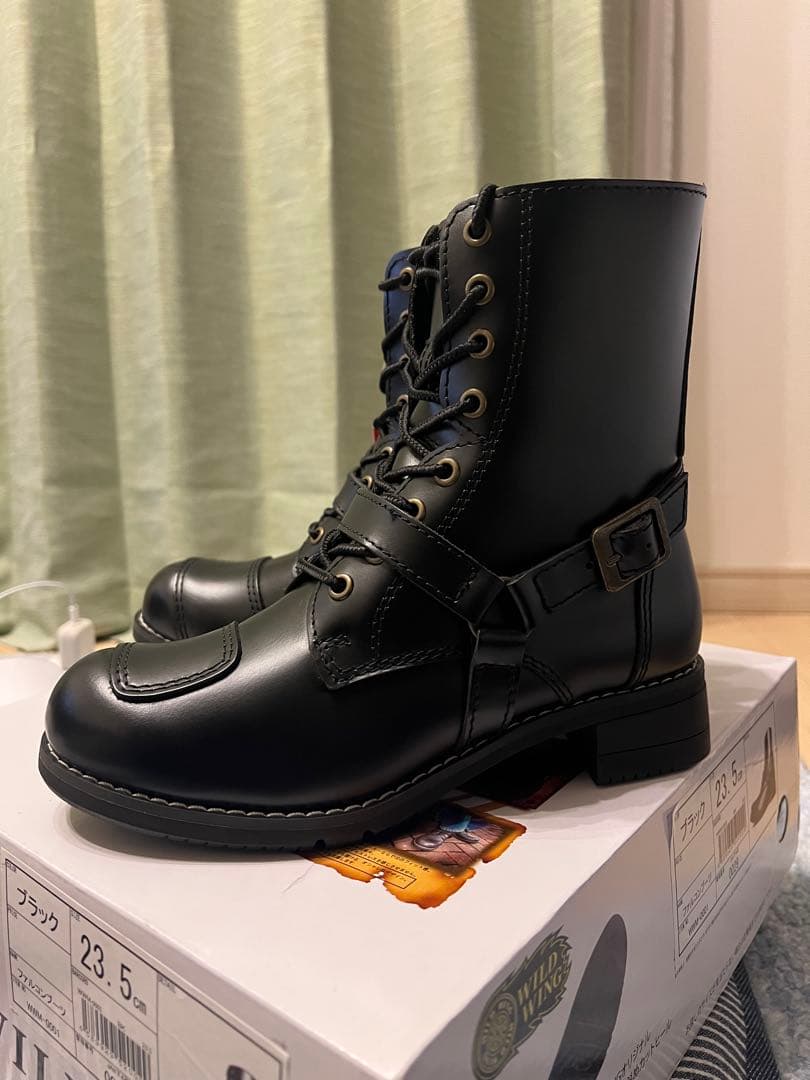 未使用WILD WING ファルコン レディース ライディングブーツ23.5cm