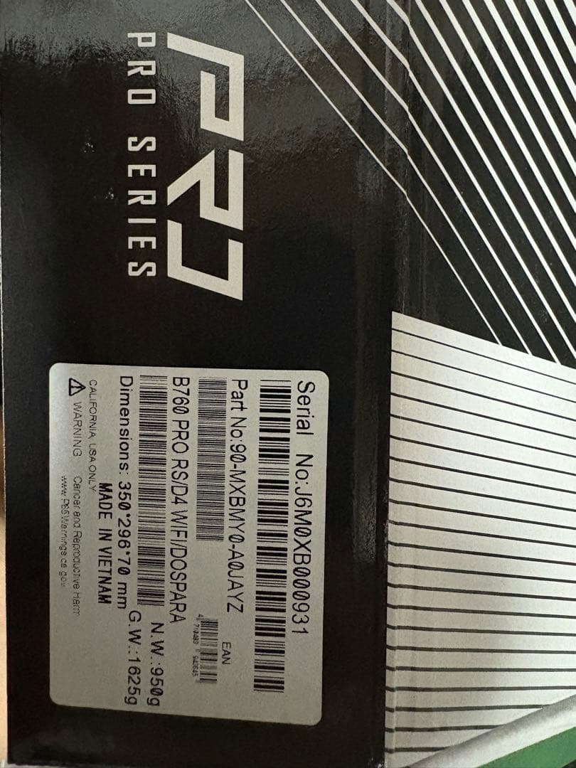 ASRock B760 PRO RS/D4 マザーボード