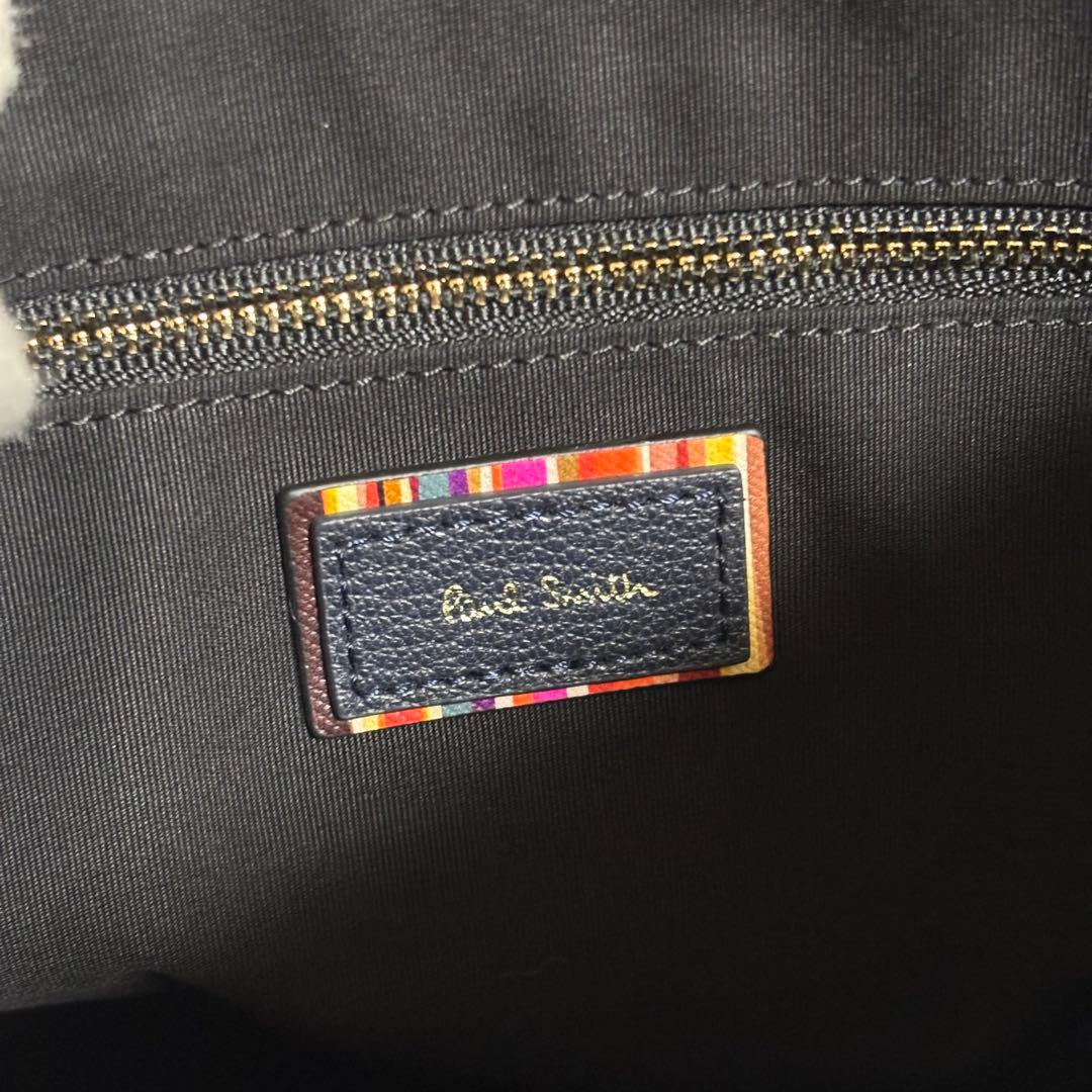 H189 極美品✨ポールスミス　トートバッグ　インセットクロスオーバーストライプ