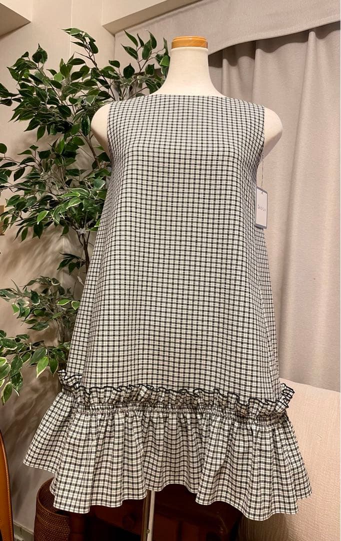 新品未使用　デイジーリン　38 チュニック　ブラック　ホワイト　チェック　ワンピ