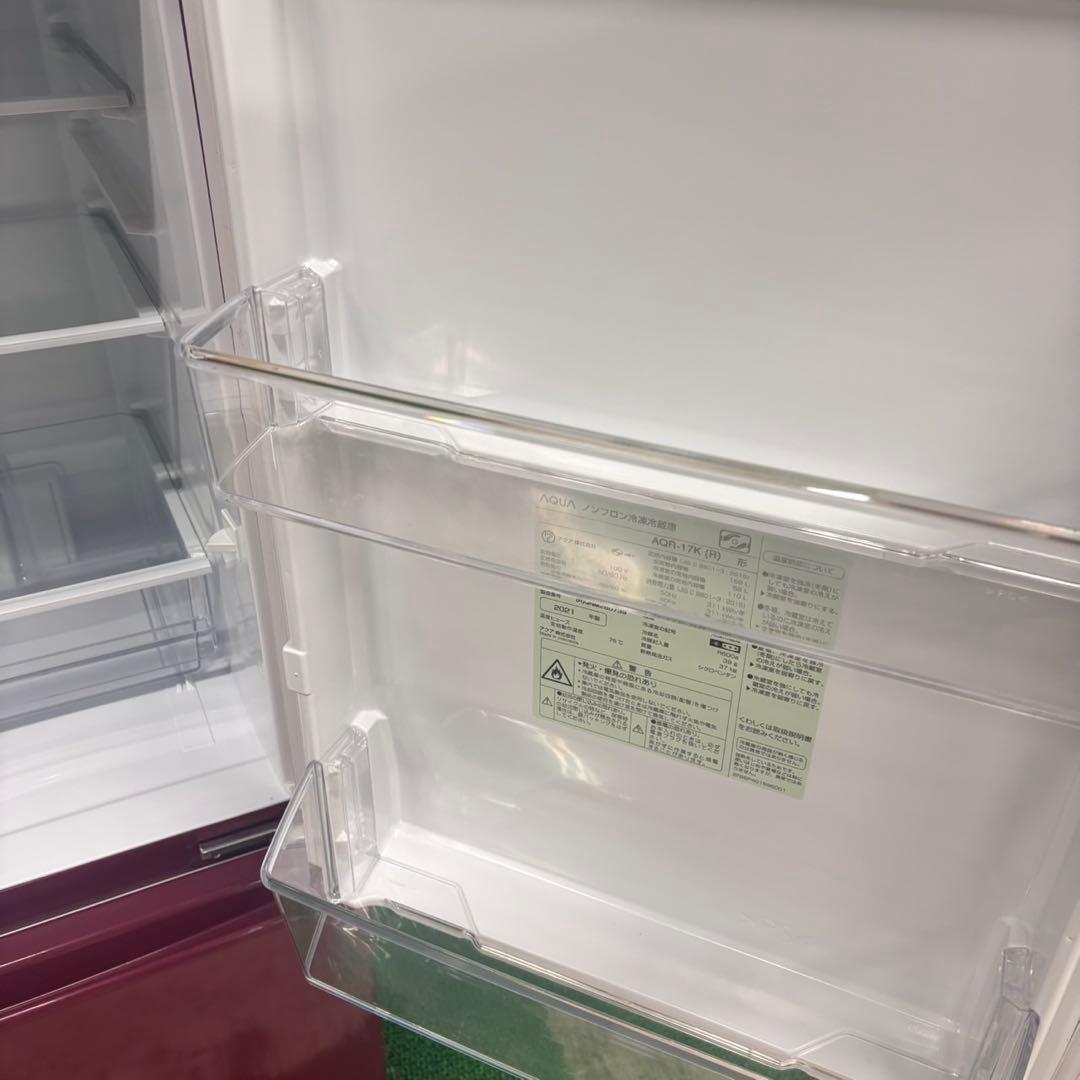620 AQUA レッドカラー　冷蔵庫　100L以上　168L 小型　一人暮らし
